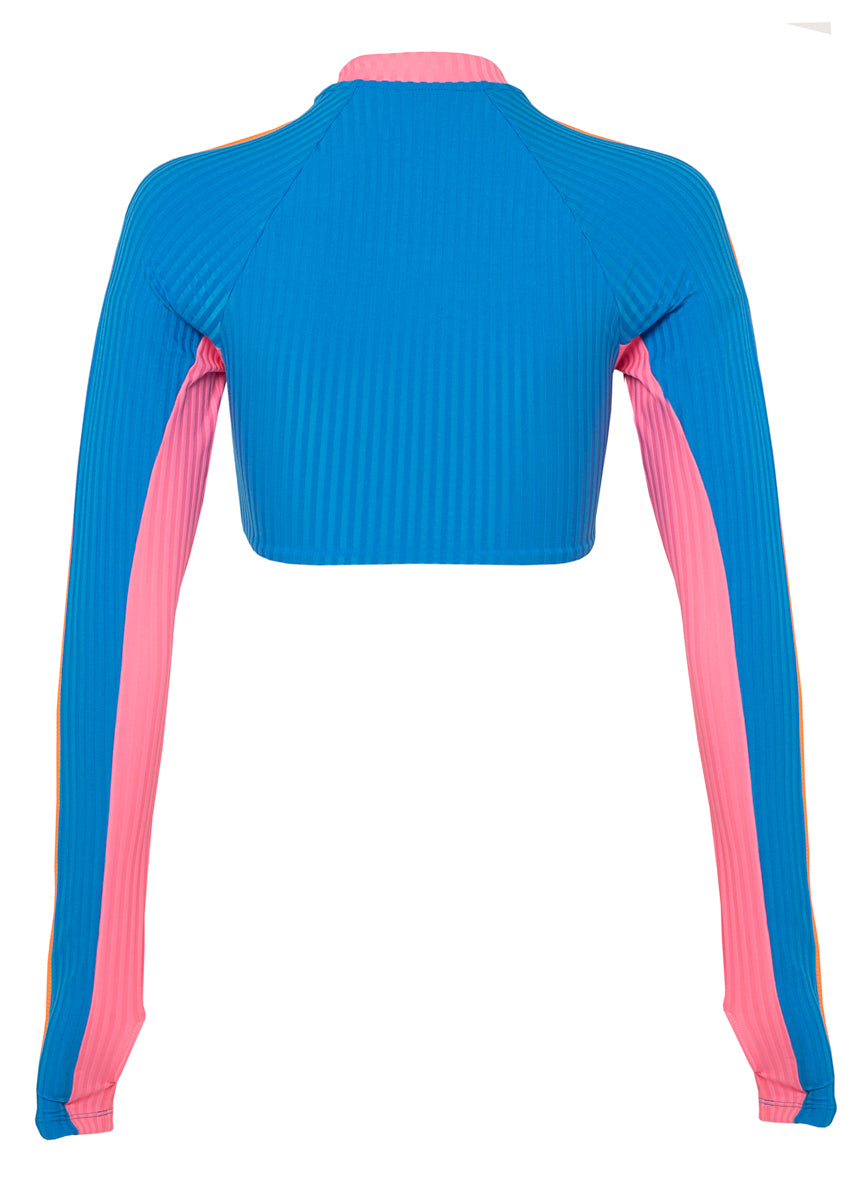 Maaji Ocean Blue Venice Long Sleeve Crop Top Bikini Top 7 Maaji Ocean Blue Venice Long Sleeve Crop Top Bikini Top