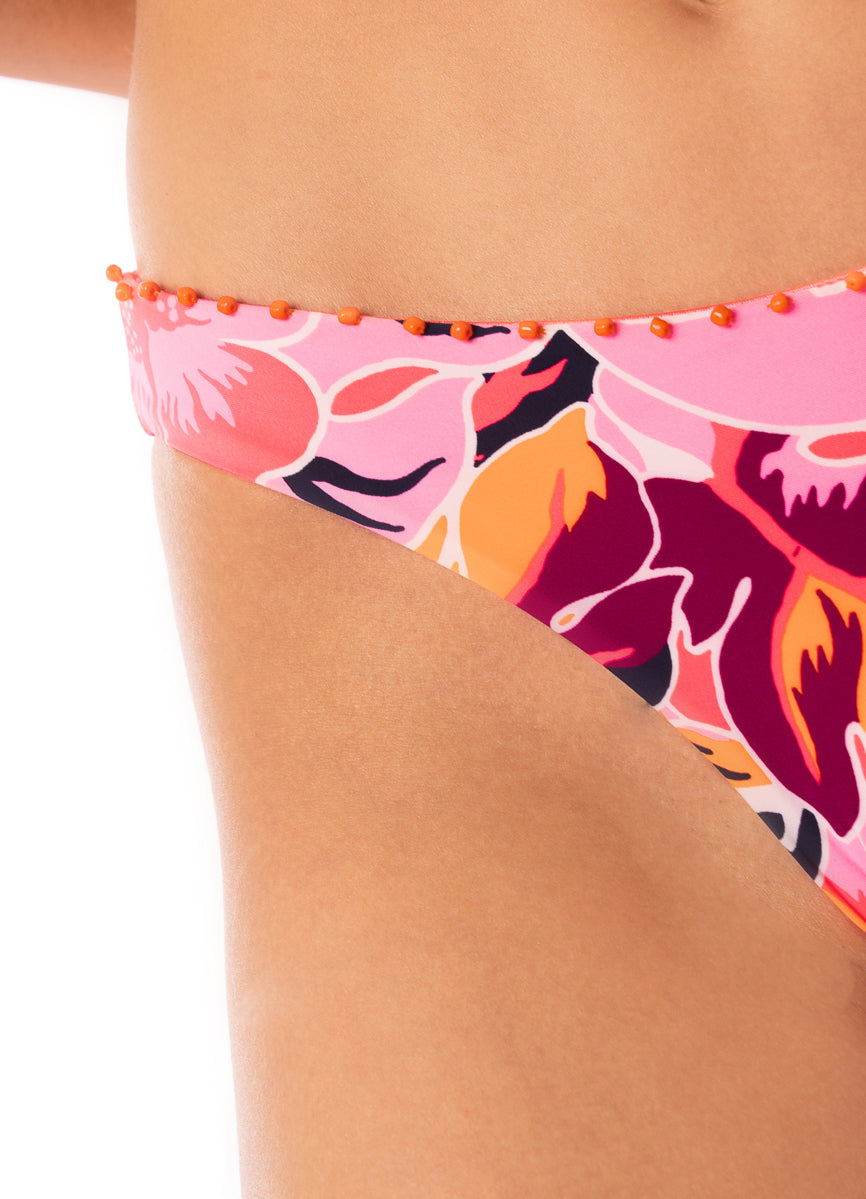 Maaji Coral Leafy Sublimity Regular Rise Classic Bikini Bottom 2 Maaji Coral Leafy Sublimity Regular Rise Classic Bikini Bottom
