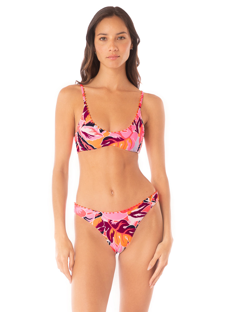 Maaji Coral Leafy Sublimity Regular Rise Classic Bikini Bottom 5 Maaji Coral Leafy Sublimity Regular Rise Classic Bikini Bottom