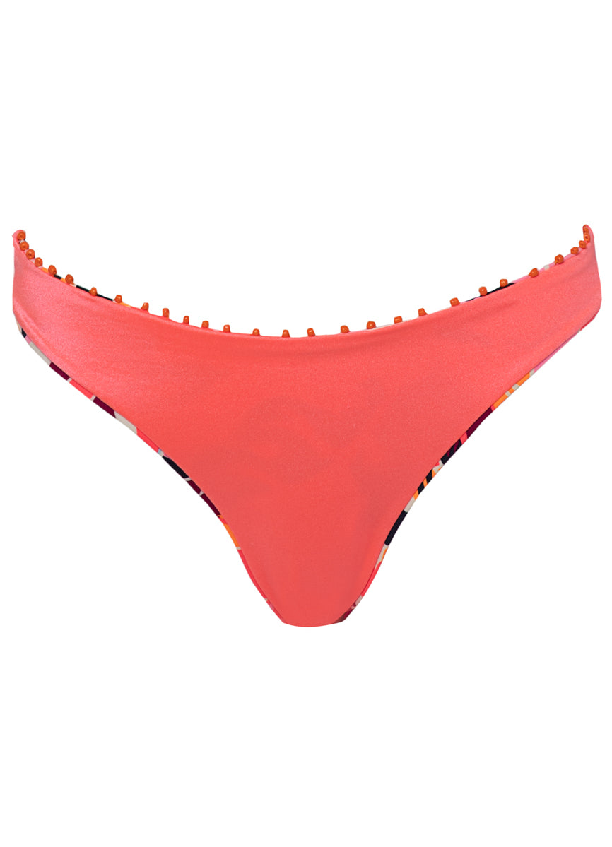 Maaji Coral Leafy Sublimity Regular Rise Classic Bikini Bottom 7 Maaji Coral Leafy Sublimity Regular Rise Classic Bikini Bottom
