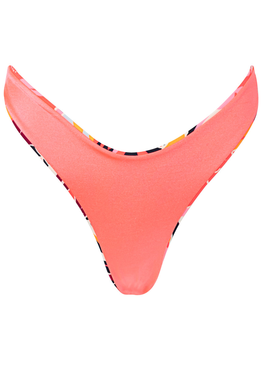 Maaji Coral Leafy Splendour Regular Rise Thin Side Bikini Bottom 7 Maaji Coral Leafy Splendour Regular Rise Thin Side Bikini Bottom
