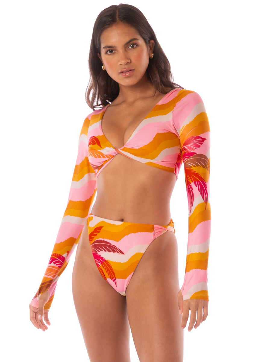 Maaji Paradiso Waves Bestie Long Sleeve Crop Top Bikini Top 4 Maaji Paradiso Waves Bestie Long Sleeve Crop Top Bikini Top