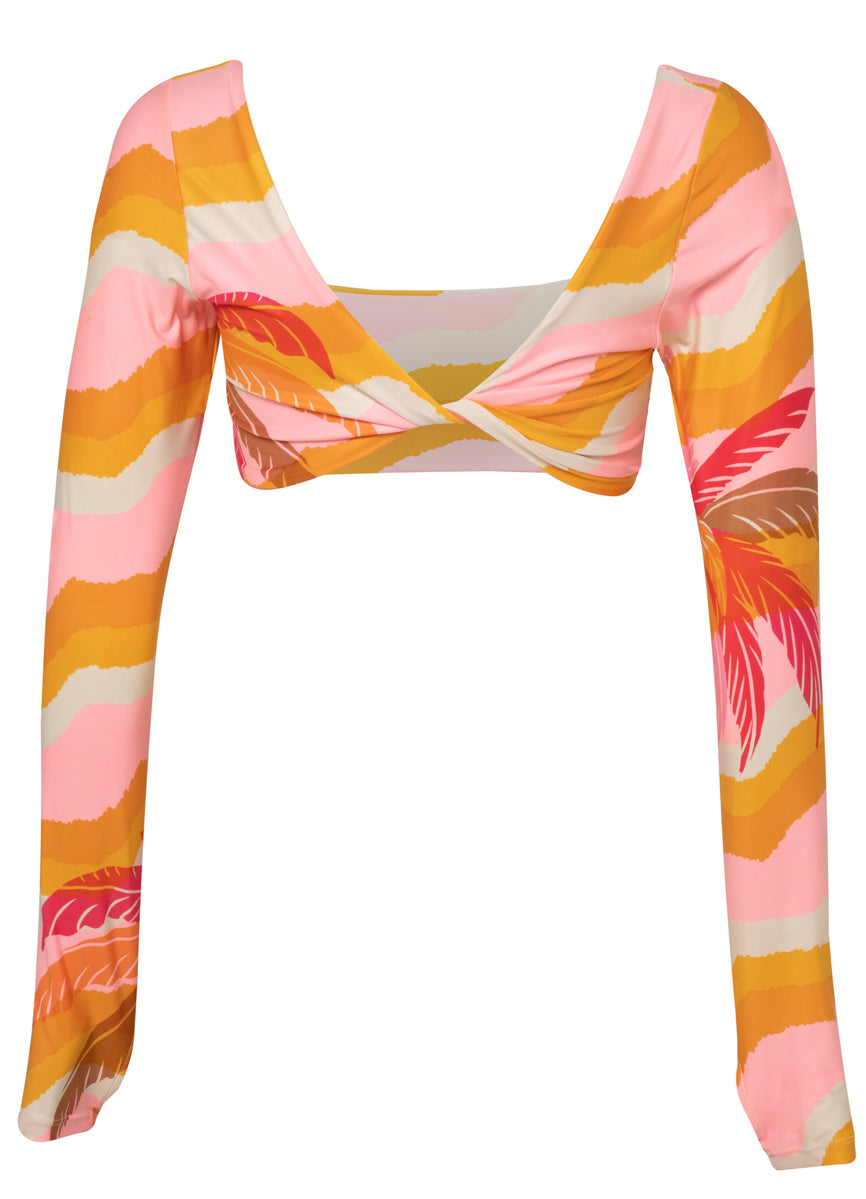 Maaji Paradiso Waves Bestie Long Sleeve Crop Top Bikini Top 8 Maaji Paradiso Waves Bestie Long Sleeve Crop Top Bikini Top
