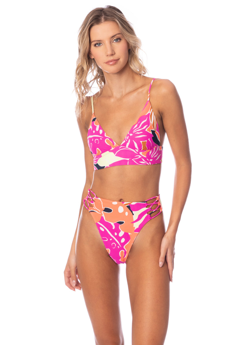 Maaji Jungle Reef Applauses High Rise Lace Up Bikini Bottom 2 Maaji Jungle Reef Applauses High Rise Lace Up Bikini Bottom