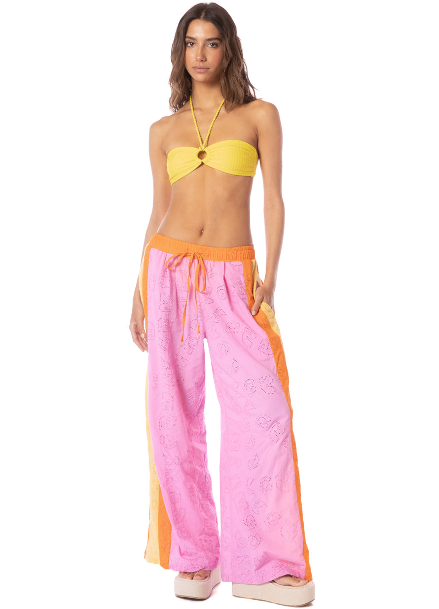Maaji Strawberry Breeze Pintuck Pants 1 Maaji Strawberry Breeze Pintuck Pants