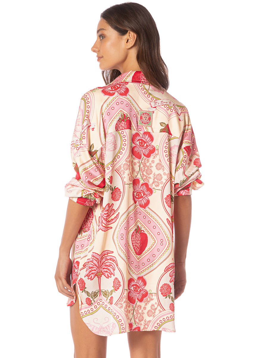 Maaji Strawberry Palm Dreambound Long Shirt 2 Maaji Strawberry Palm Dreambound Long Shirt