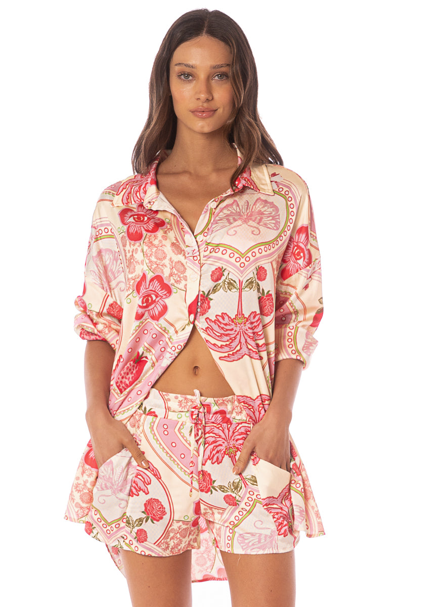 Maaji Strawberry Palm Dreambound Long Shirt 3 Maaji Strawberry Palm Dreambound Long Shirt