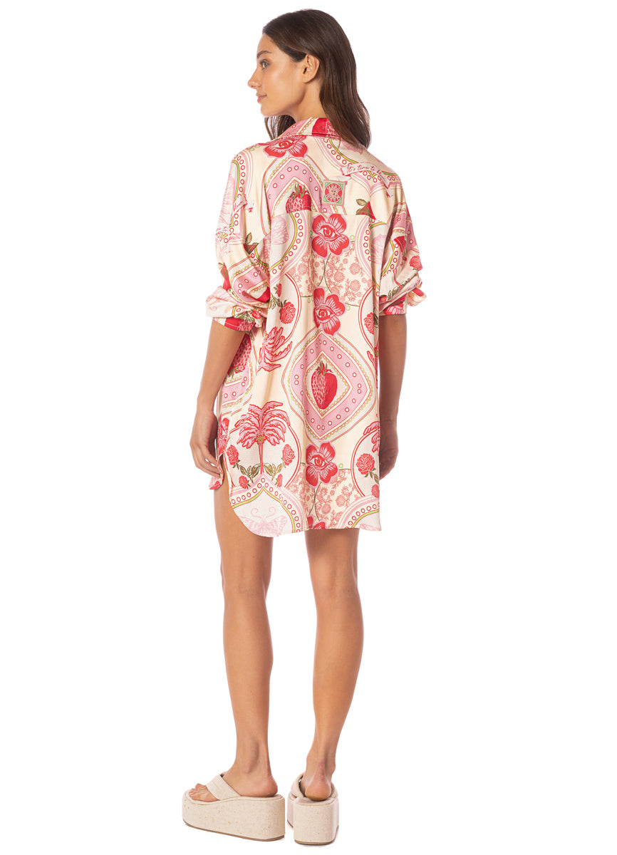 Maaji Strawberry Palm Dreambound Long Shirt 8 Maaji Strawberry Palm Dreambound Long Shirt