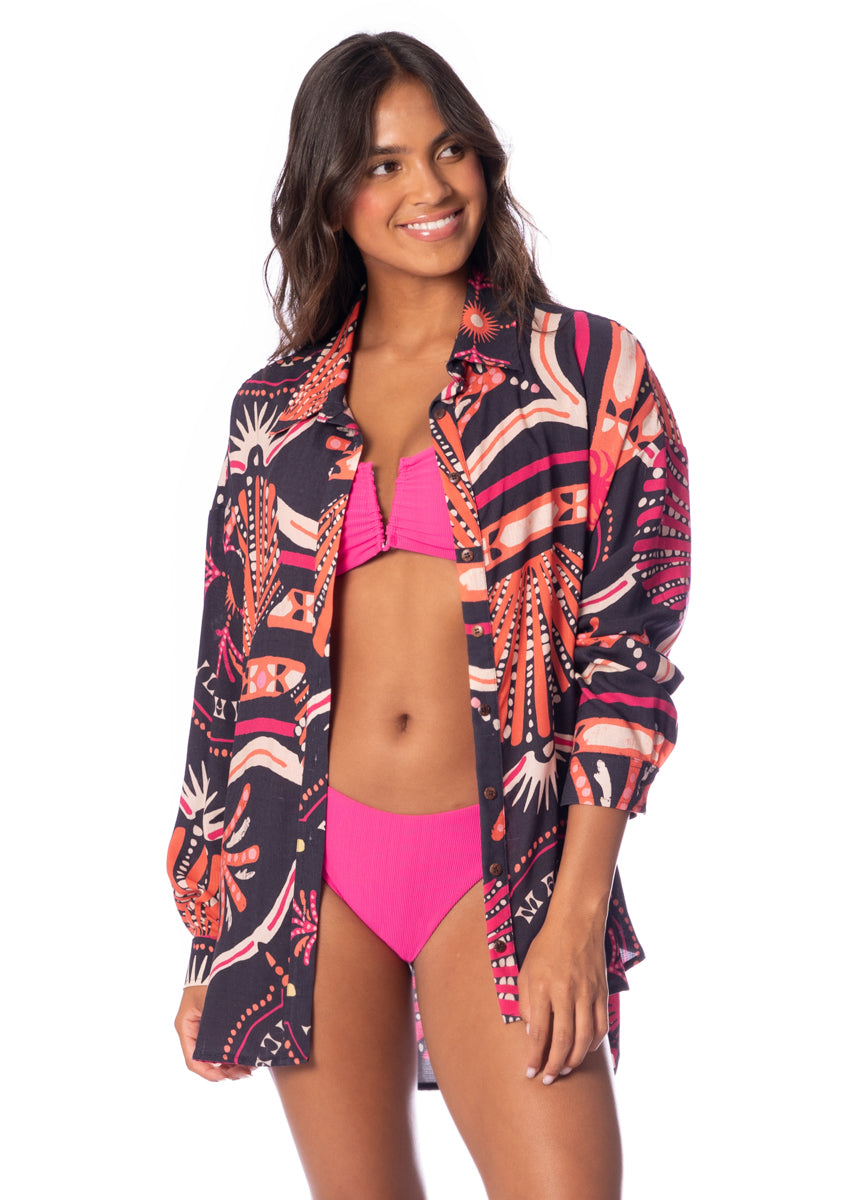 Maaji Shell Garden Manele Long Shirt 3 Maaji Shell Garden Manele Long Shirt