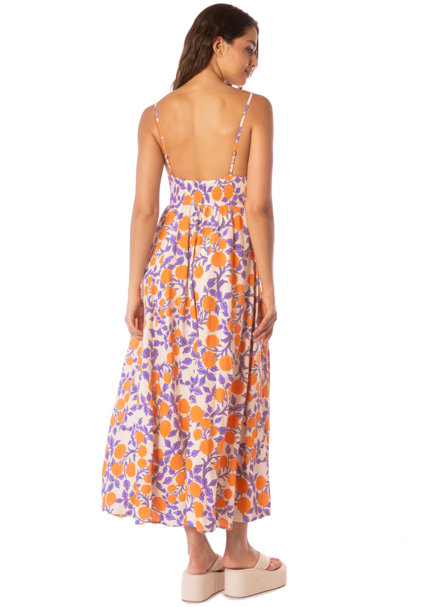 Maaji Western Orange Flower Sia Long Dress 4 Maaji Western Orange Flower Sia Long Dress