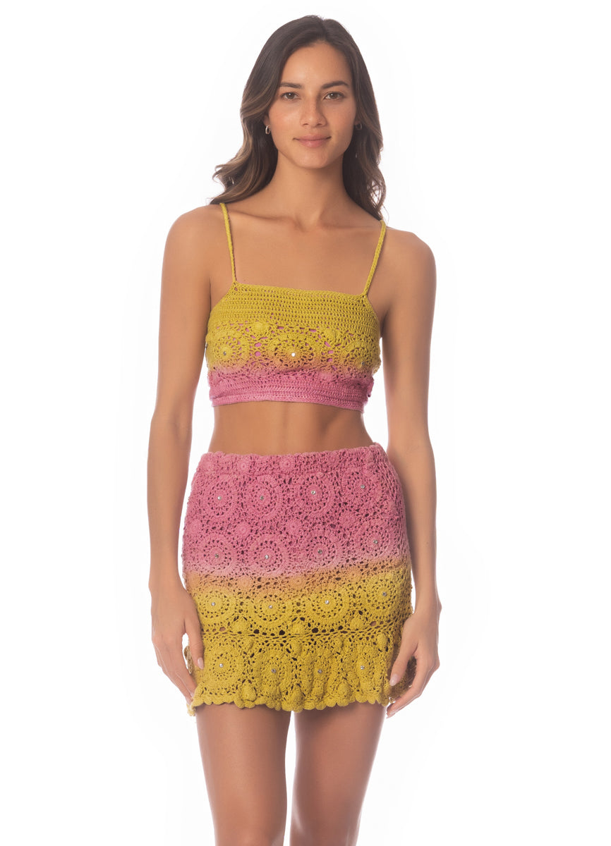 Maaji Rose Garden Crochet Abbie Beachwear Crop Top 3 Maaji Rose Garden Crochet Abbie Beachwear Crop Top