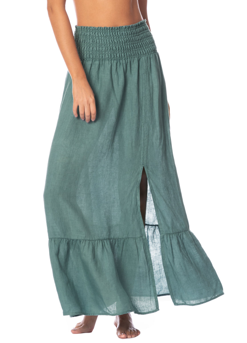 Maaji Eucalyptus Green Aubrey Long Skirt 2 Maaji Eucalyptus Green Aubrey Long Skirt