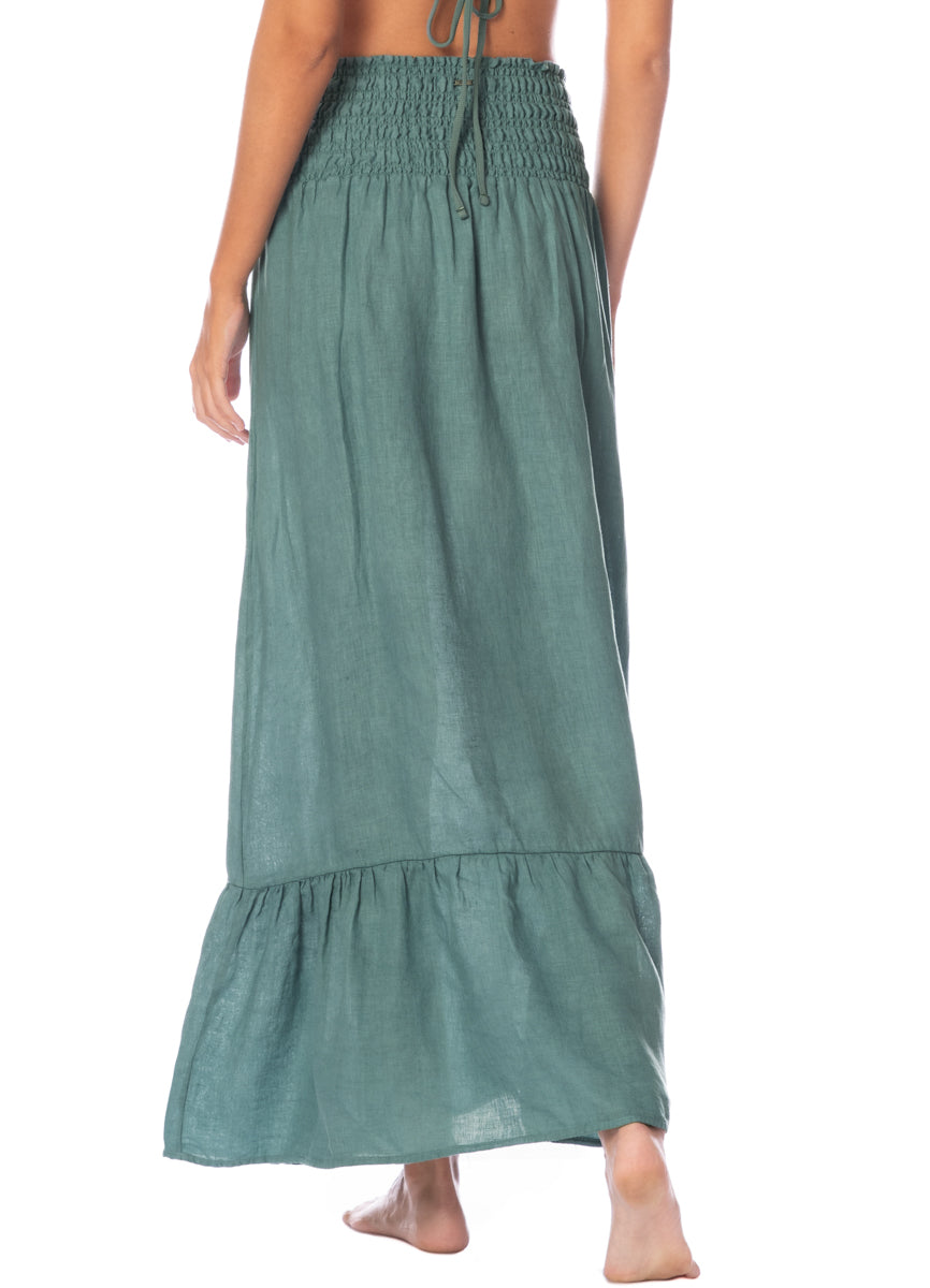 Maaji Eucalyptus Green Aubrey Long Skirt 4 Maaji Eucalyptus Green Aubrey Long Skirt