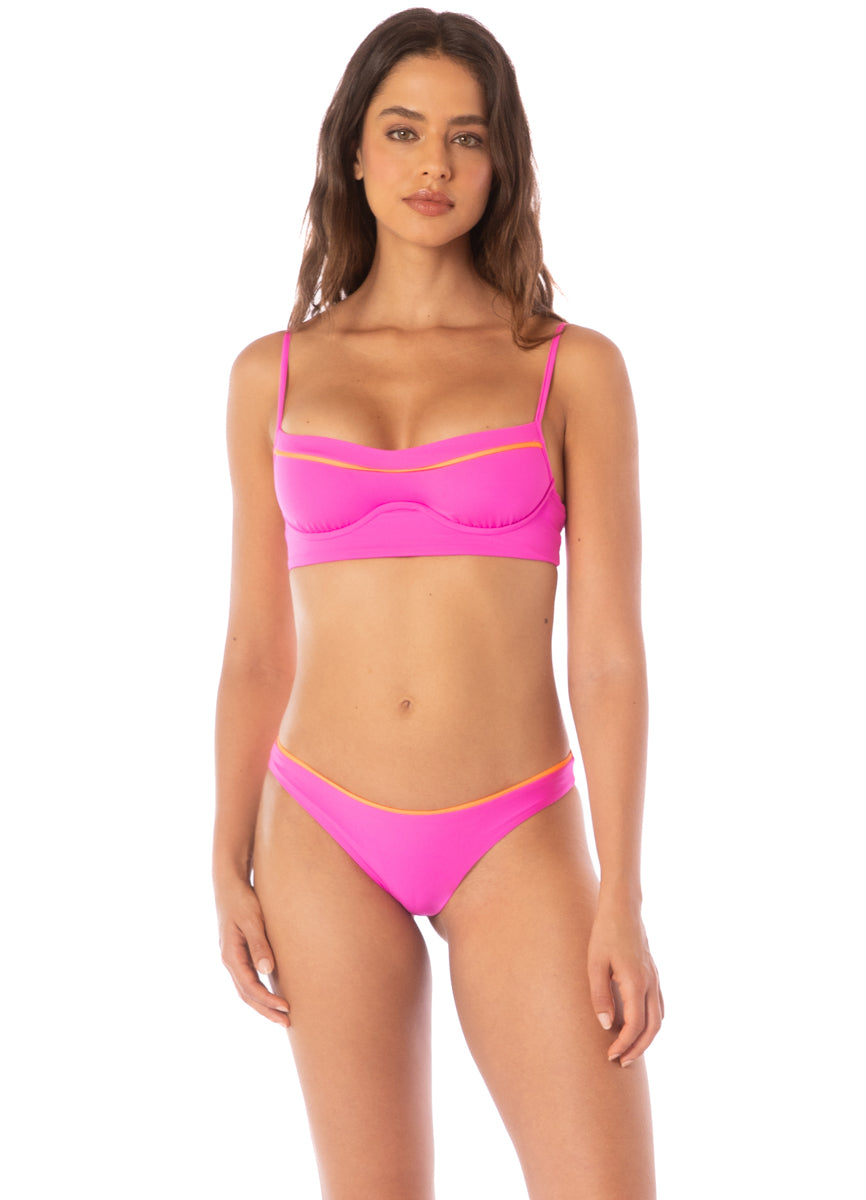 Maaji Poppy Pink Shore Unmolded Underwire Bikini Top 1 Maaji Poppy Pink Shore Unmolded Underwire Bikini Top