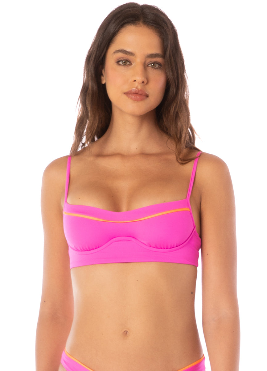 Maaji Poppy Pink Shore Unmolded Underwire Bikini Top 5 Maaji Poppy Pink Shore Unmolded Underwire Bikini Top