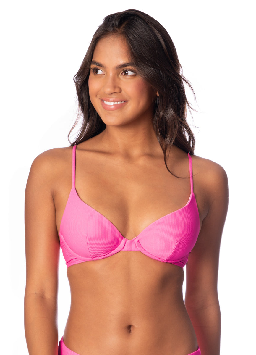 Maaji Radiant Pink Dainty Unmolded Underwire Bikini Top 3 Maaji Radiant Pink Dainty Unmolded Underwire Bikini Top