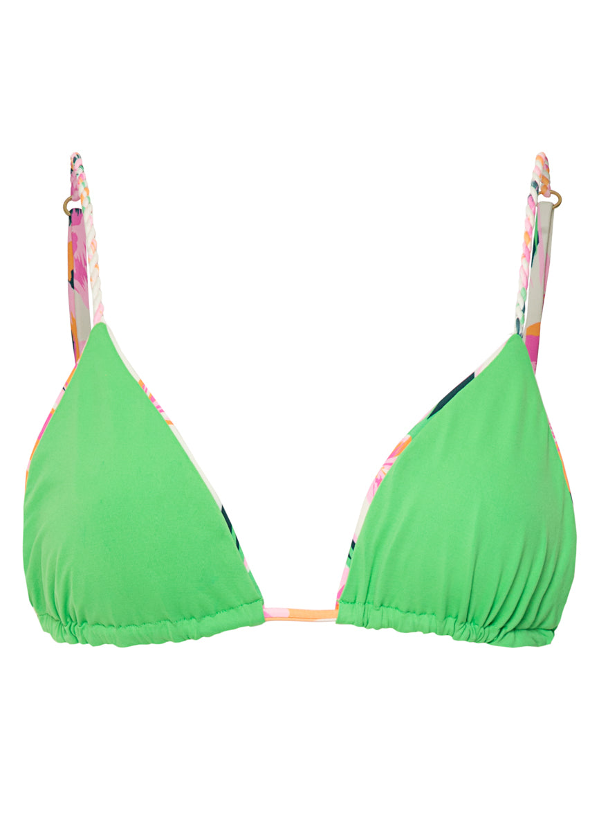 Maaji Bubbly Blossom Palm Glow Upbraid Sliding Triangle Bikini Top 9 Maaji Bubbly Blossom Palm Glow Upbraid Sliding Triangle Bikini Top