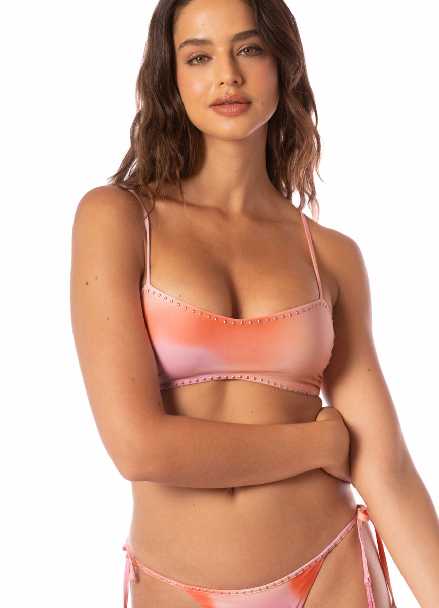 Maaji Pink Swirl Hunter Classic Bralette Bikini Top 6 Maaji Pink Swirl Hunter Classic Bralette Bikini Top
