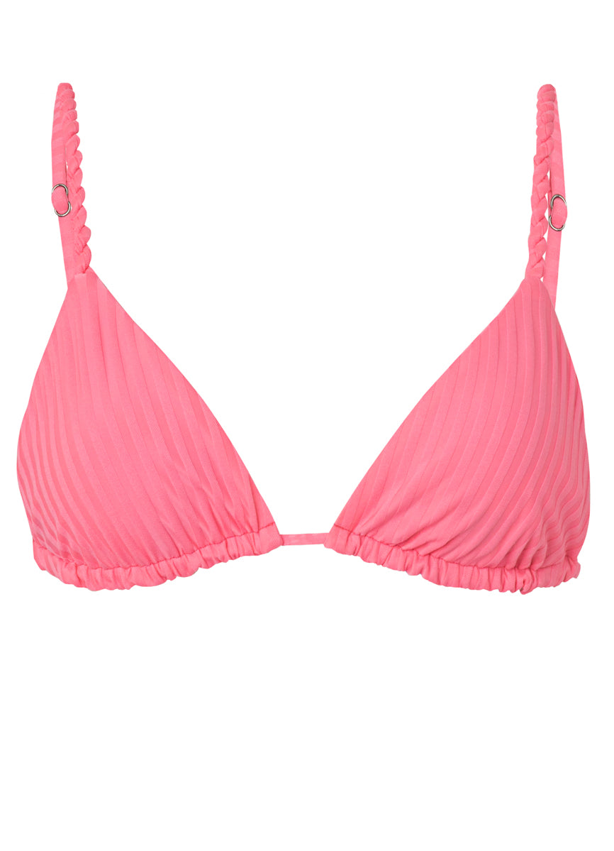 Maaji Taffy Pink Upbraid Sliding Triangle Bikini Top 7 Maaji Taffy Pink Upbraid Sliding Triangle Bikini Top