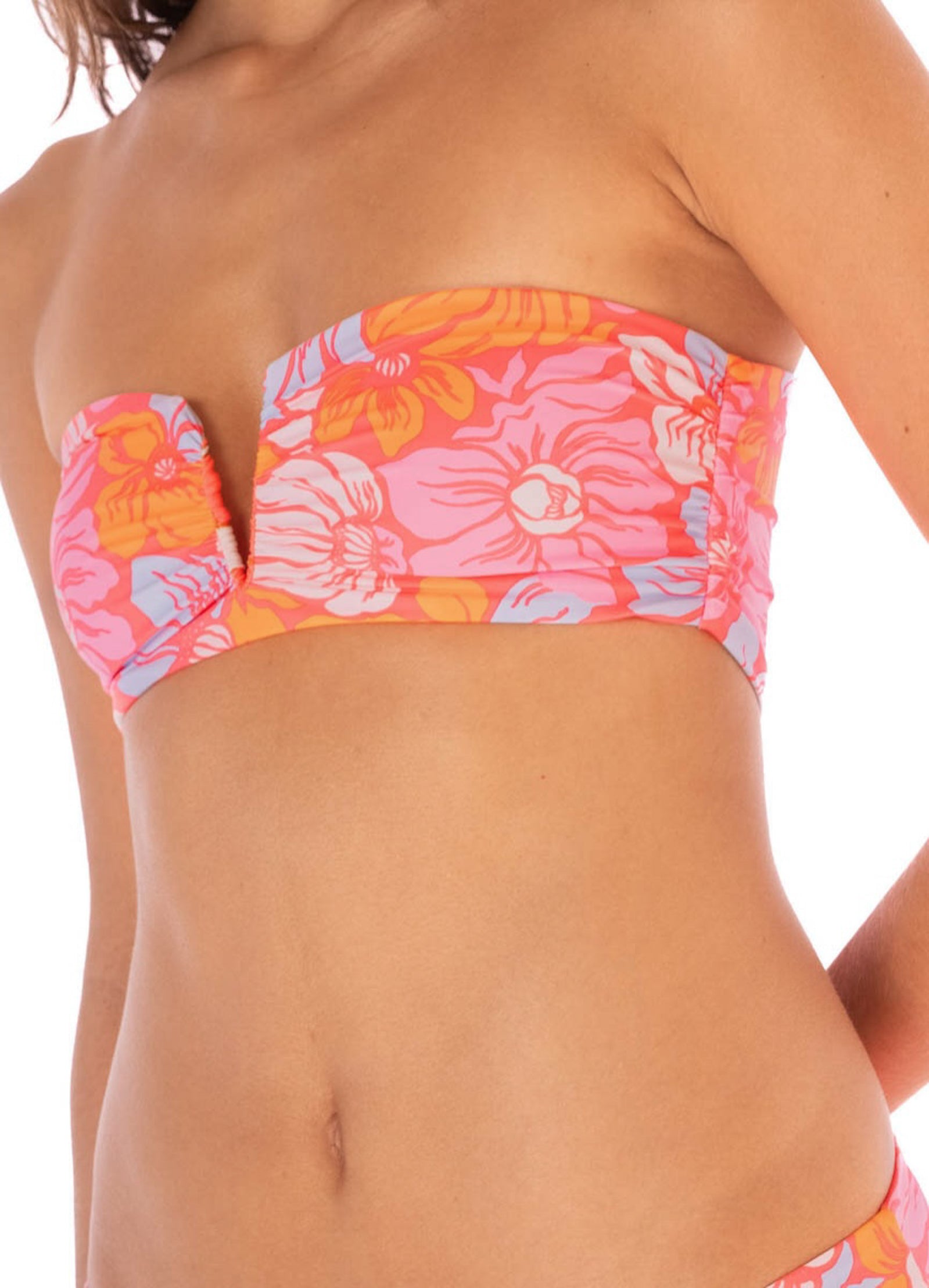 Maaji Flower Scape Flicker Strapless Bandeau Bikini Top 2 Maaji Flower Scape Flicker Strapless Bandeau Bikini Top