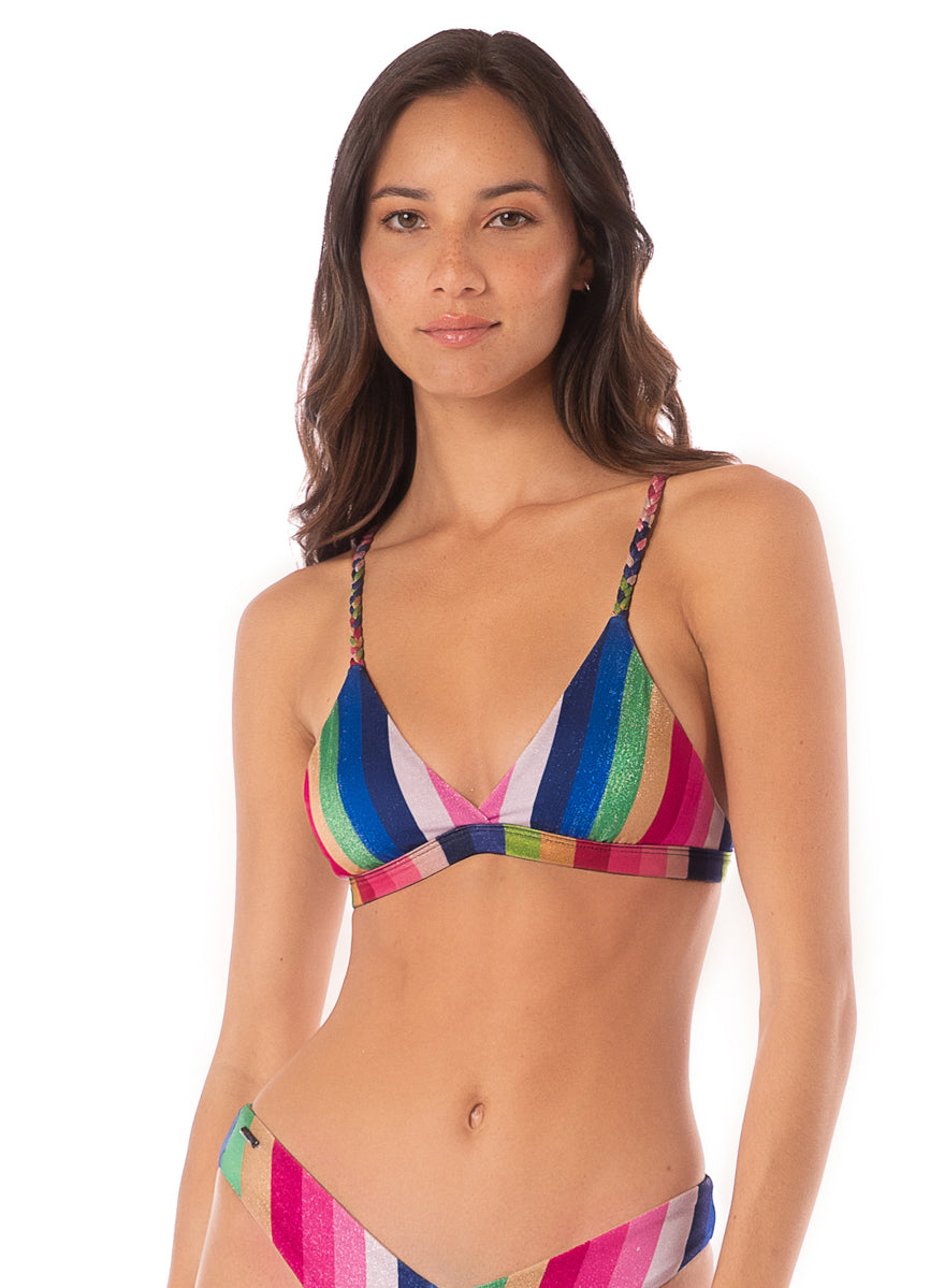 Maaji Candy Stripes Rasha Fixed Triangle Bikini Top 3 Maaji Candy Stripes Rasha Fixed Triangle Bikini Top