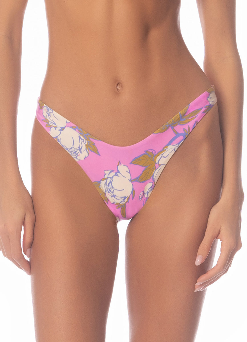 Maaji Pink Fiore Splendour Regular Rise Thin Side Bikini Bottom 3 Maaji Pink Fiore Splendour Regular Rise Thin Side Bikini Bottom