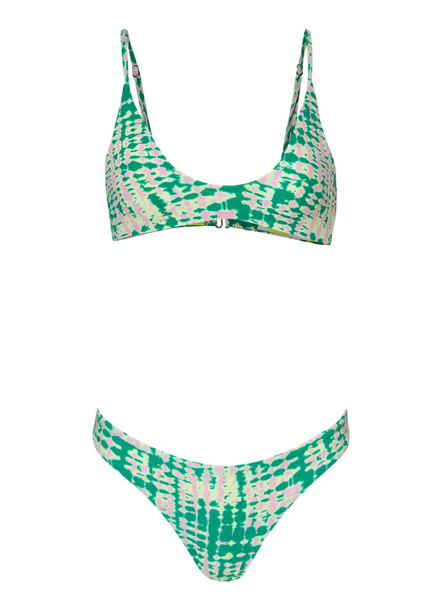 Maaji Boho Camo Flirt Low Rise Thin Side Bikini Bottom 7 Maaji Boho Camo Creta Classic Bralette Bikini Top