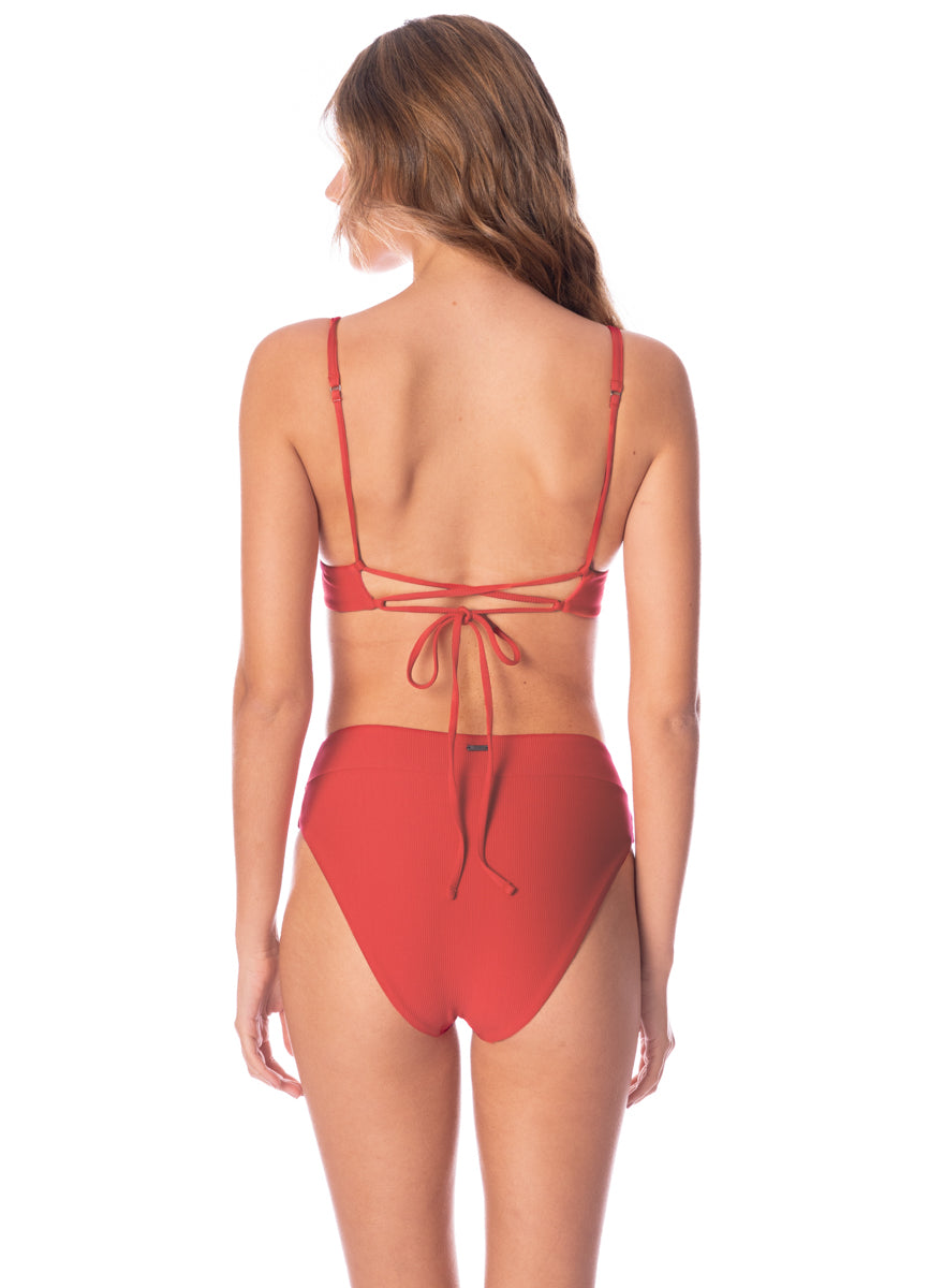Maaji Red Camelia Suzy Q High Rise Classic Bikini Bottom 1 Maaji Red Camelia Suzy Q High Rise Classic Bikini Bottom