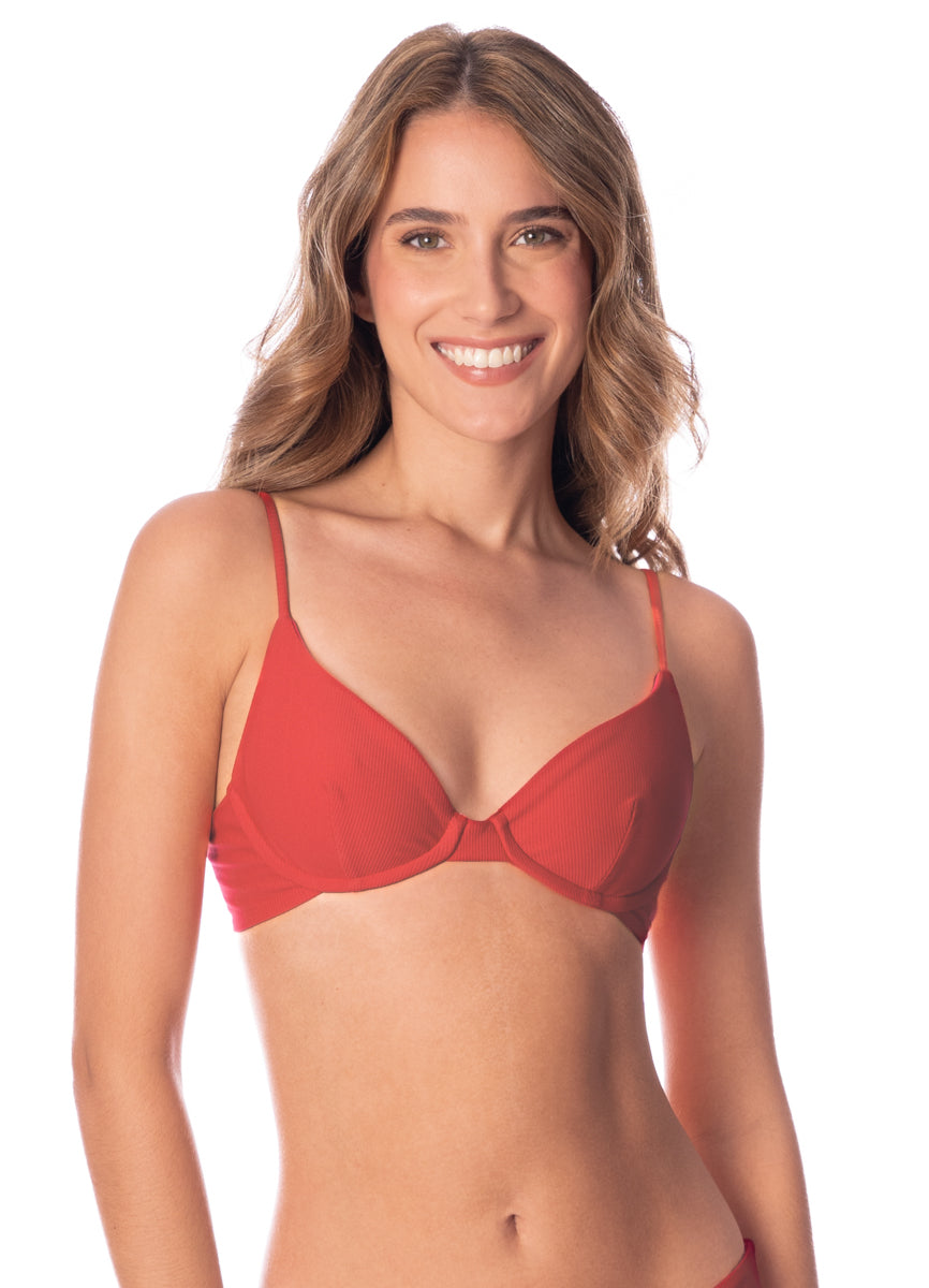 Maaji Red Camelia Dainty Unmolded Underwire Bikini Top 3 Maaji Red Camelia Dainty Unmolded Underwire Bikini Top