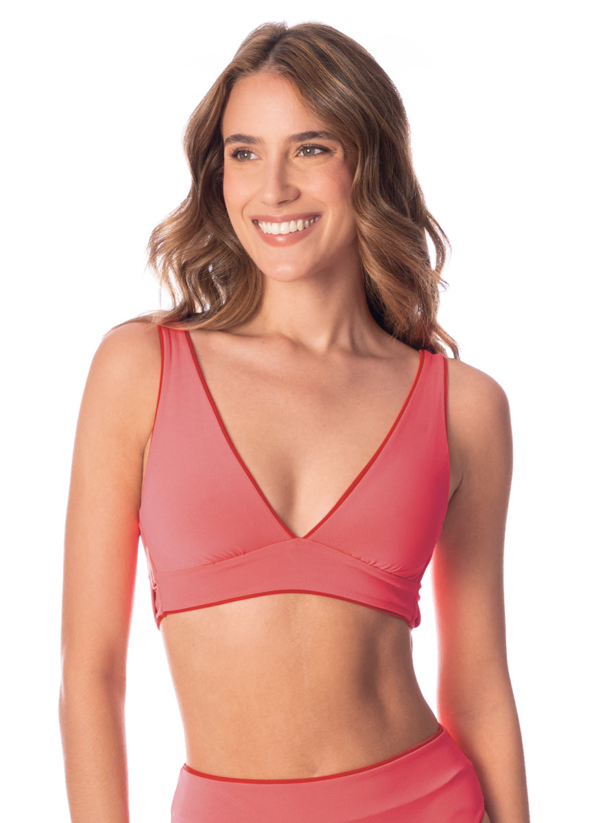 Maaji Red Camelia Allure Long Line Triangle Bikini Top 6 Maaji Red Camelia Allure Long Line Triangle Bikini Top
