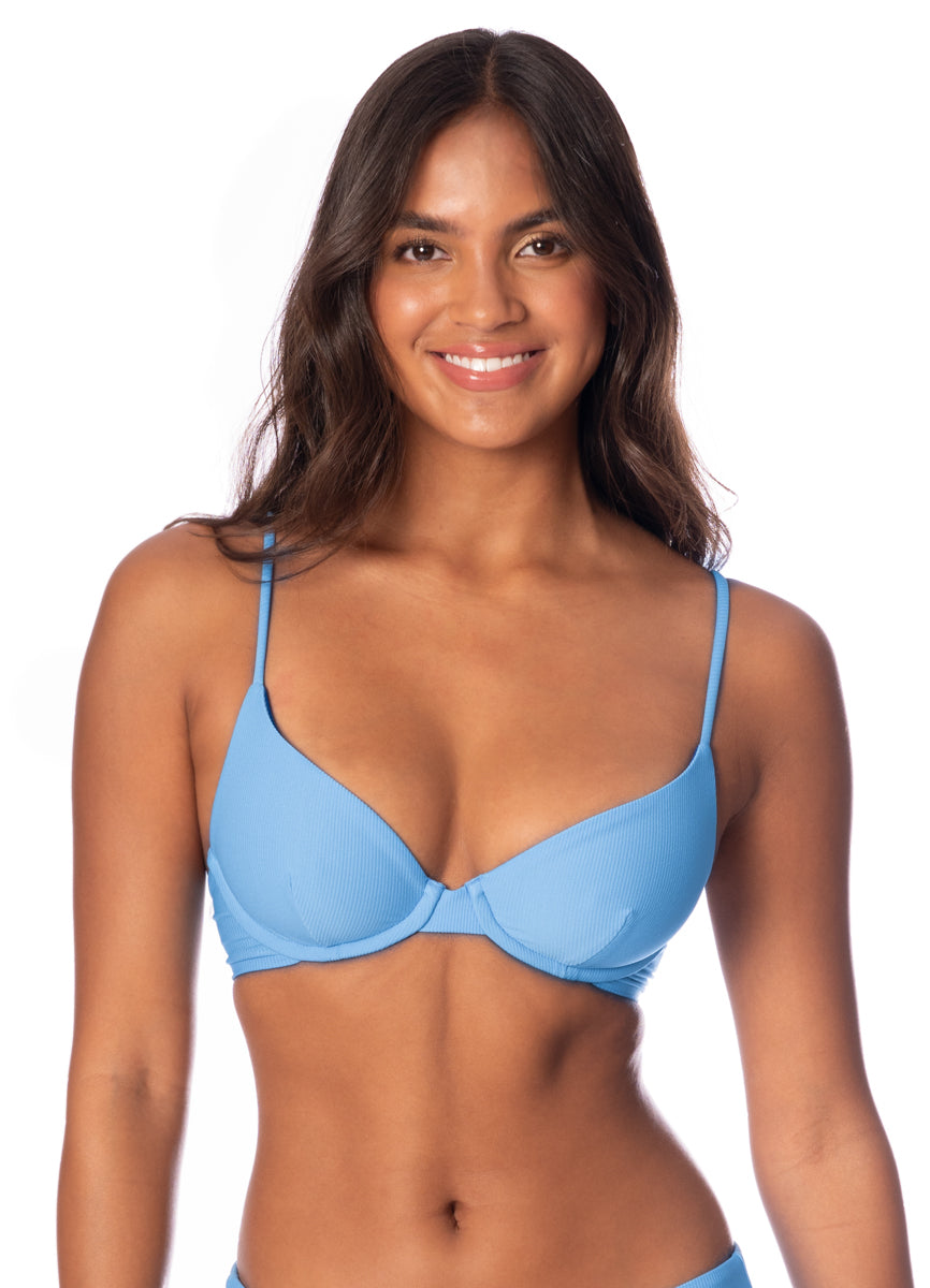Maaji Stone Blue Dainty Unmolded Underwire Bikini Top 3 Maaji Stone Blue Dainty Unmolded Underwire Bikini Top