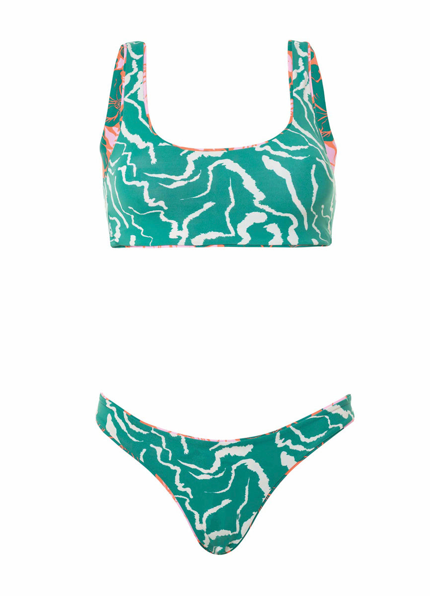 Maaji Floral Stamp Guinea Sporty Bralette Bikini Top 10 Maaji Floral Stamp Guinea Sporty Bralette Bikini Top