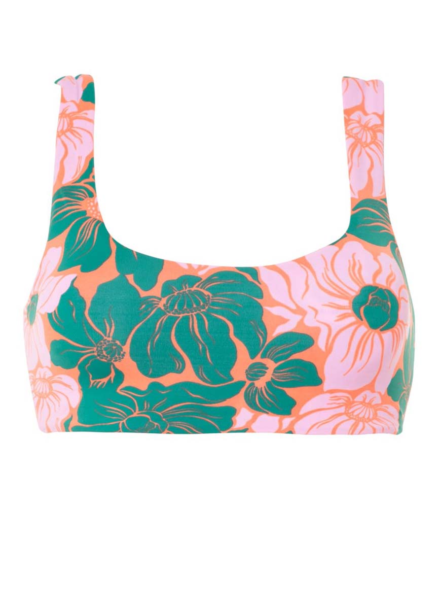 Maaji Floral Stamp Guinea Sporty Bralette Bikini Top 5 Maaji Floral Stamp Guinea Sporty Bralette Bikini Top