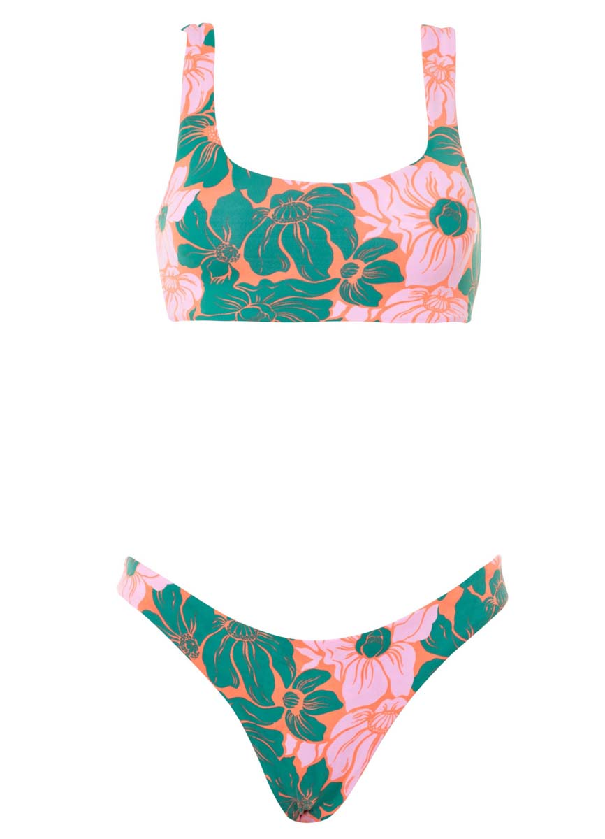 Maaji Floral Stamp Guinea Sporty Bralette Bikini Top 9 Maaji Floral Stamp Guinea Sporty Bralette Bikini Top