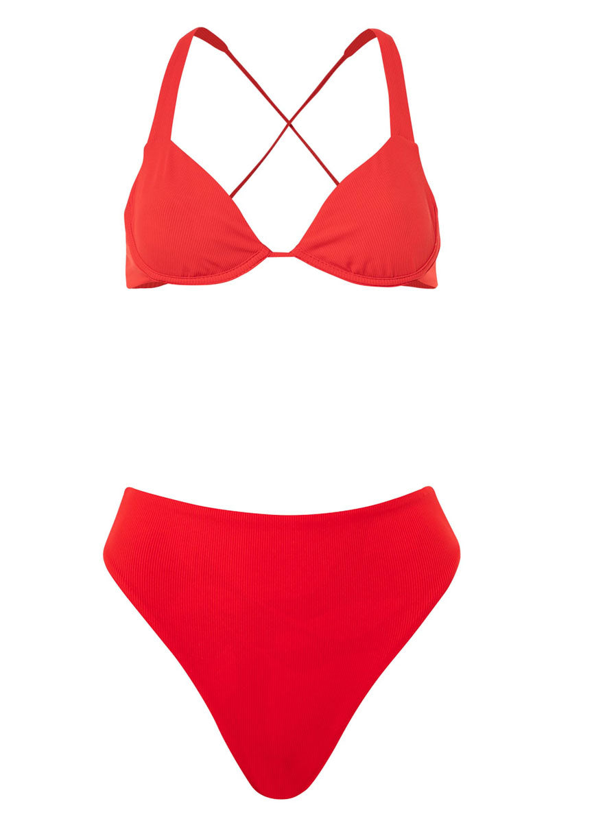 Maaji Scarlet Red Sully High Rise/High Leg Bikini Bottom 7 Maaji Scarlet Red Sully High Rise/High Leg Bikini Bottom