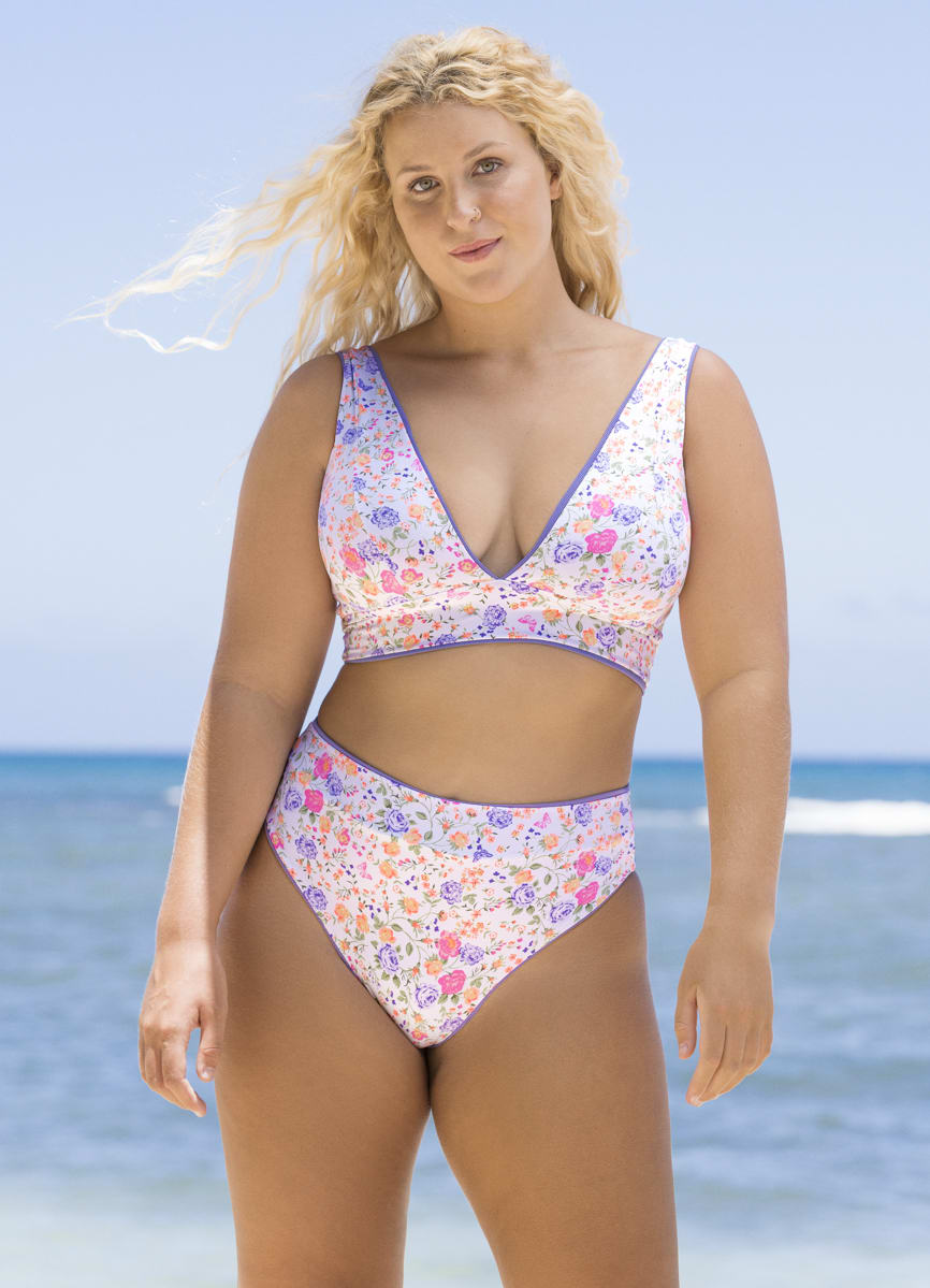 Maaji Periwinkle Paradise Long Line Triangle Bikini Top 5 Maaji Periwinkle Paradise Long Line Triangle Bikini Top
