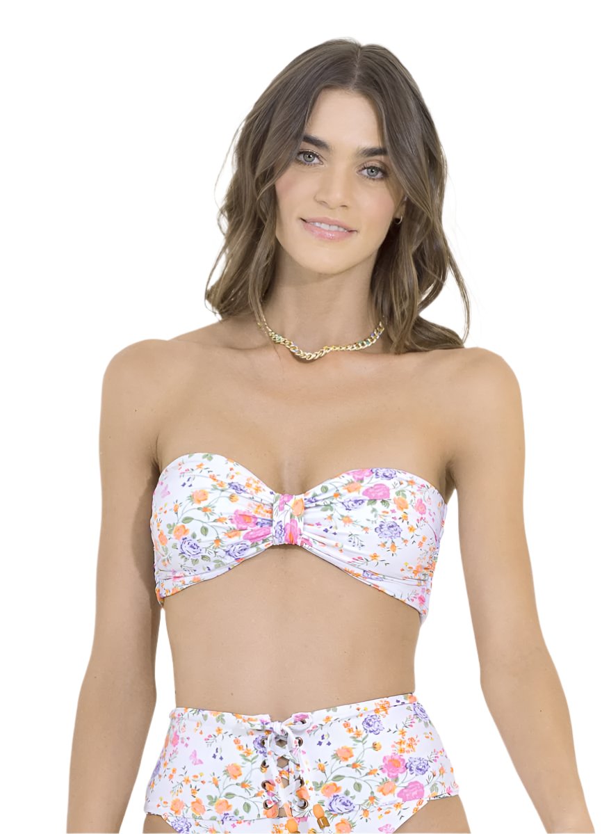 Maaji Backyard Ebony Puff Sleeve Bikini Top 2 Maaji Backyard Ebony Puff Sleeve Bikini Top