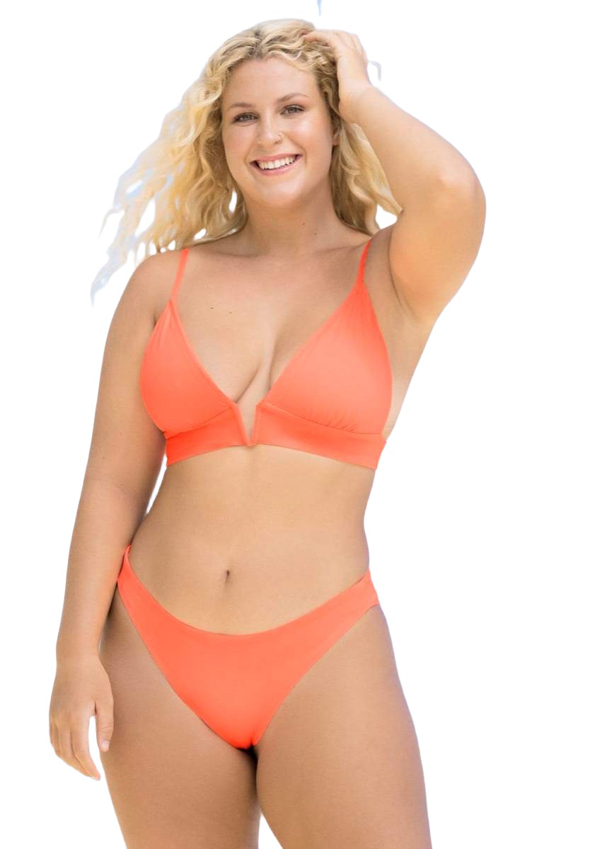 Maaji Popsicle Orange Parade Long Line Triangle Bikini Top 7 Maaji Popsicle Orange Parade Long Line Triangle Bikini Top