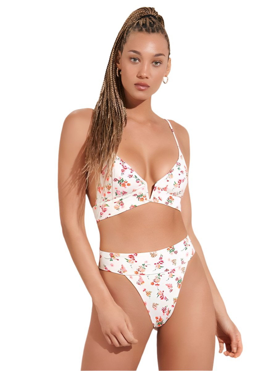 Maaji Fressia Parade Long Line Triangle Bikini Top 1 Maaji Fressia Parade Long Line Triangle Bikini Top