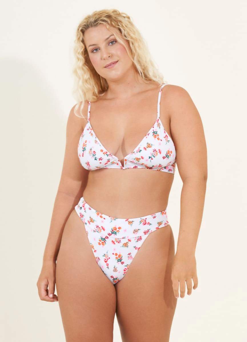 Maaji Fressia Parade Long Line Triangle Bikini Top 3 Maaji Fressia Parade Long Line Triangle Bikini Top