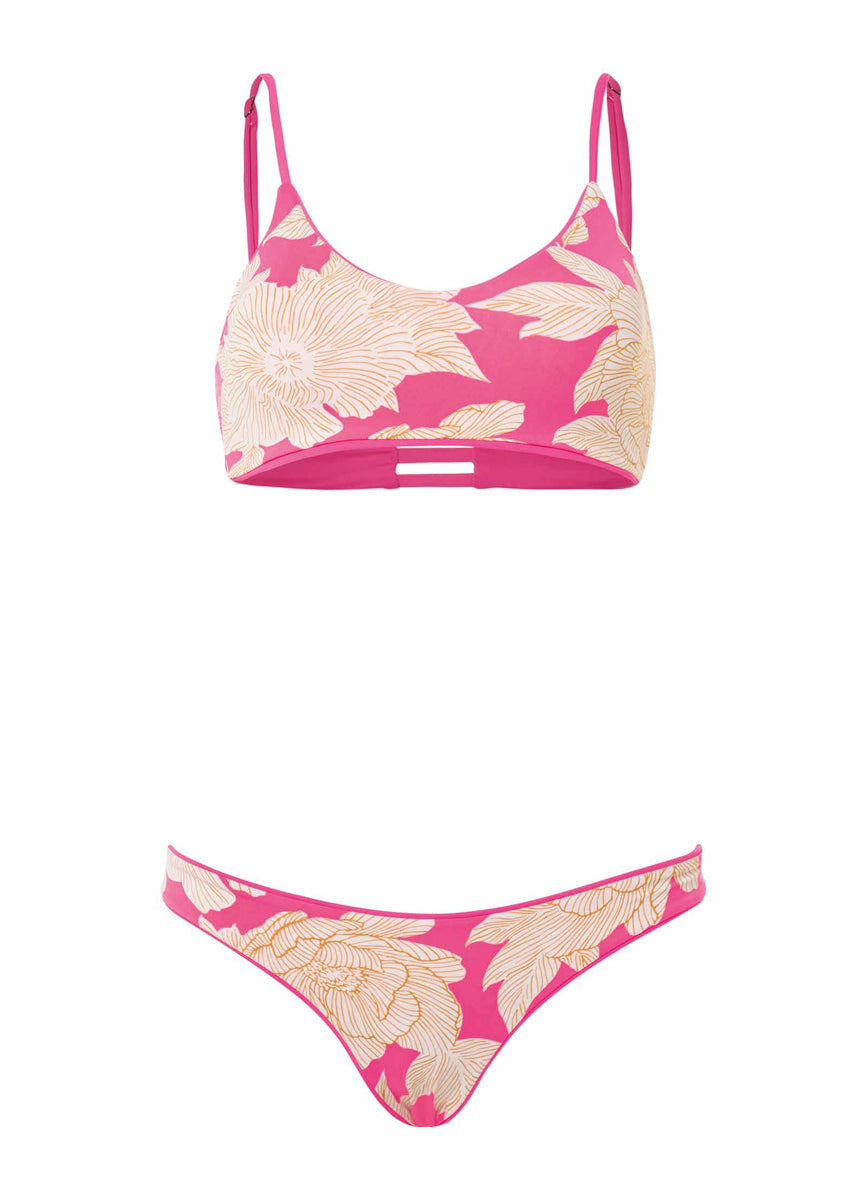 Maaji Radiant Pink Flirt Thin Side Bikini Bottom 8 Maaji Radiant Pink Flirt Thin Side Bikini Bottom