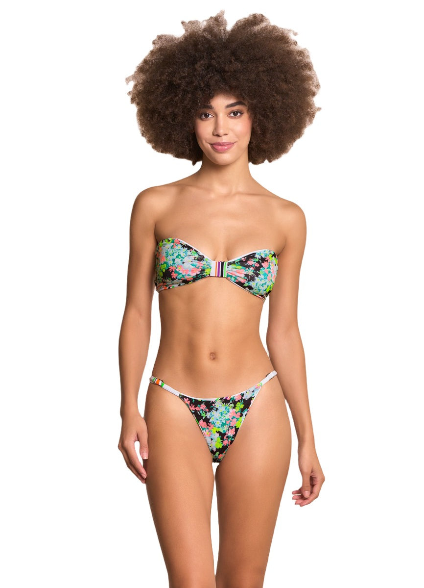 Maaji Pinstripe Flash Single Strap Bikini Bottom 2 Maaji Pinstripe Flash Single Strap Bikini Bottom