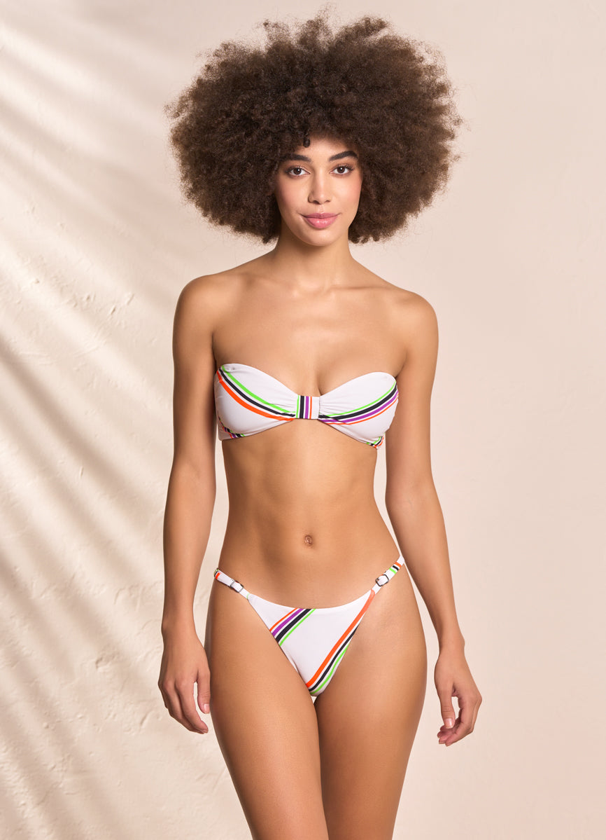 Maaji Pinstripe Flash Single Strap Bikini Bottom 5 Maaji Pinstripe Flash Single Strap Bikini Bottom