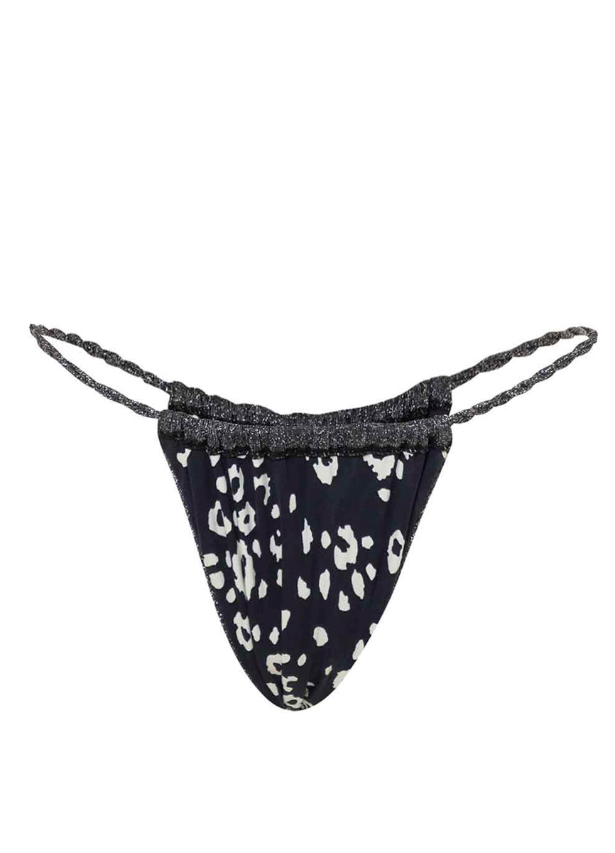 Maaji Silver Black Wow Single Strap Bikini Bottom 6 Maaji Silver Black Wow Single Strap Bikini Bottom