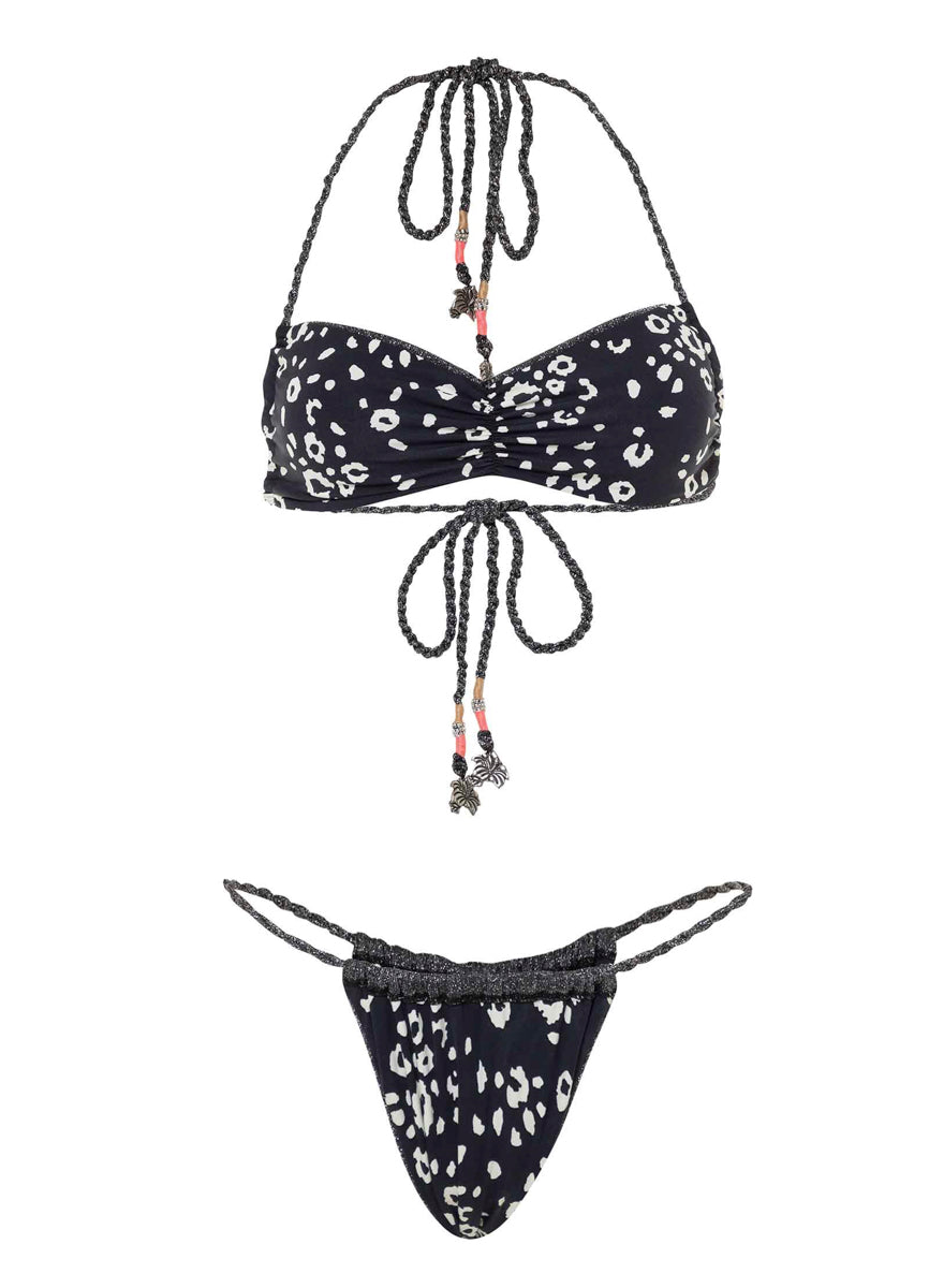 Maaji Silver Black Wow Single Strap Bikini Bottom 7 Maaji Silver Black Wow Single Strap Bikini Bottom