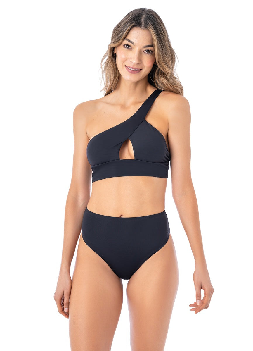 Maaji Ink Black Sully High Rise/High Leg Bikini Bottom 2 Maaji Ink Black Sully High Rise/High Leg Bikini Bottom