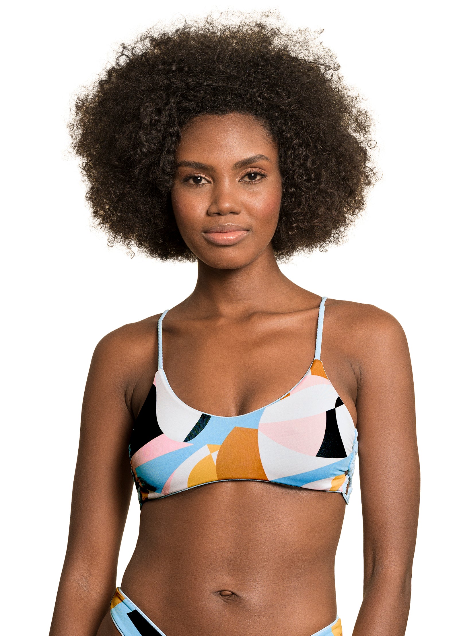 Maaji Stone Blue Gliter Sporty Bralette Bikini Top 2 Maaji Stone Blue Gliter Sporty Bralette Bikini Top