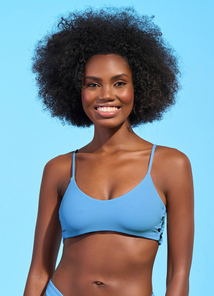 Maaji Stone Blue Gliter Sporty Bralette Bikini Top 3 Maaji Stone Blue Gliter Sporty Bralette Bikini Top