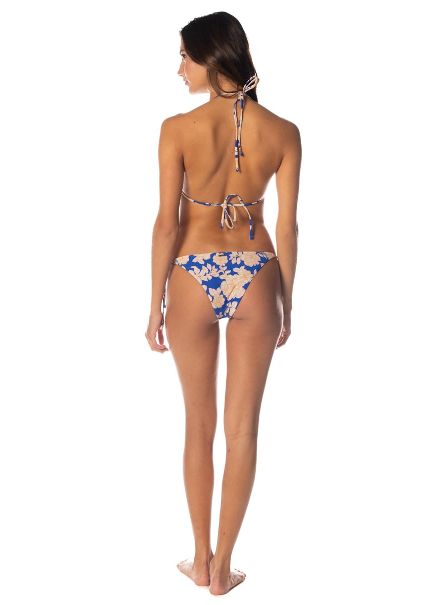 Maaji Blue Bouquet Sunning Tie Side Bikini Bottom