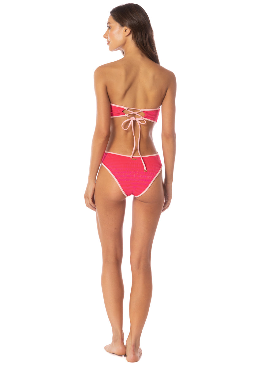 Maaji Lightpink Flowerbed Cirsium Cheeky Cut Bandeau One Piece 6 Maaji Lightpink Flowerbed Cirsium Cheeky Cut Bandeau One Piece